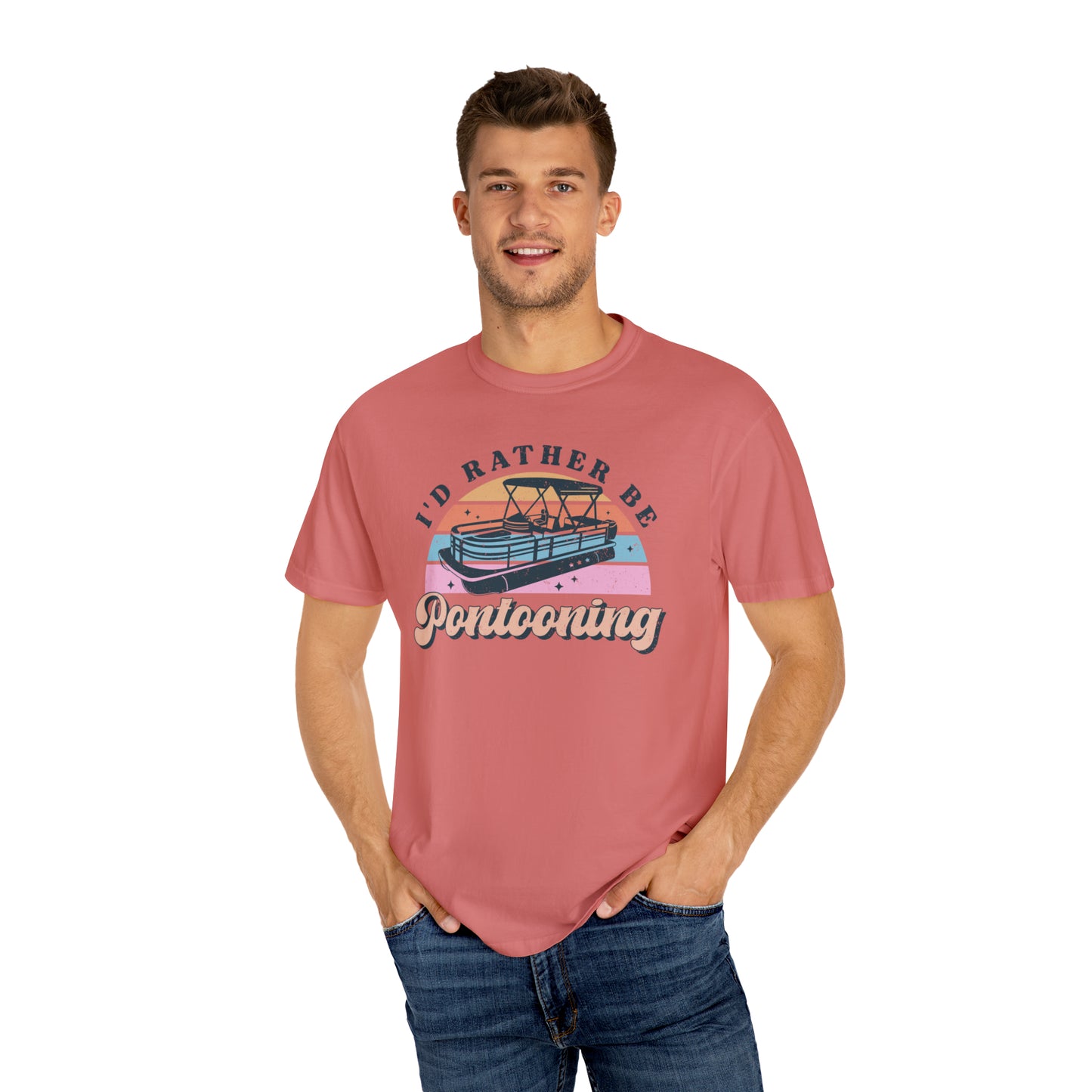 I'd Rather Be Pontooning Comfort Colors Tee