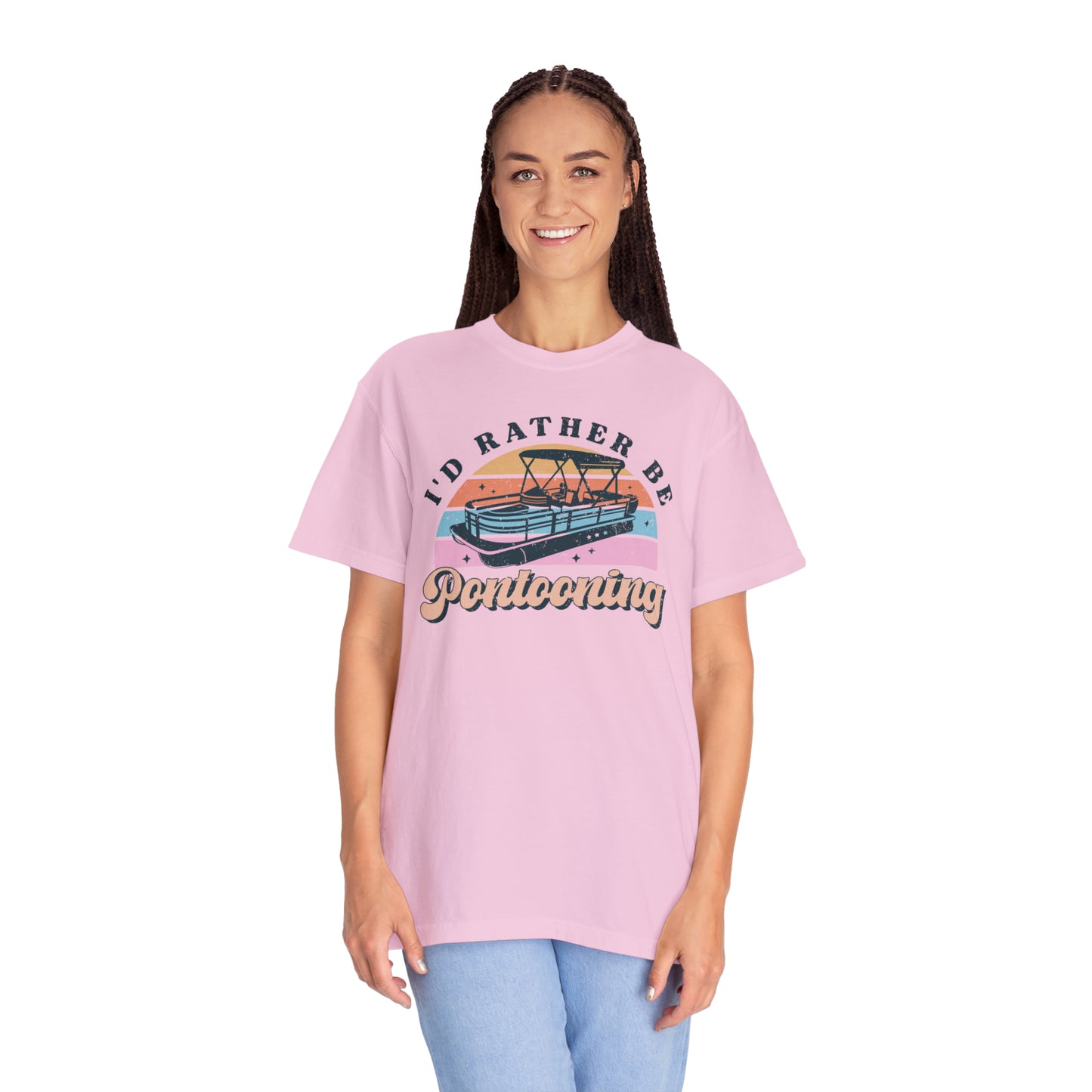 I'd Rather Be Pontooning Comfort Colors Tee