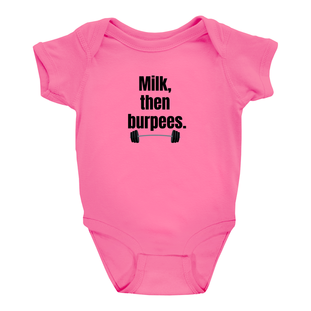 Milk, Then Burpees Onesie