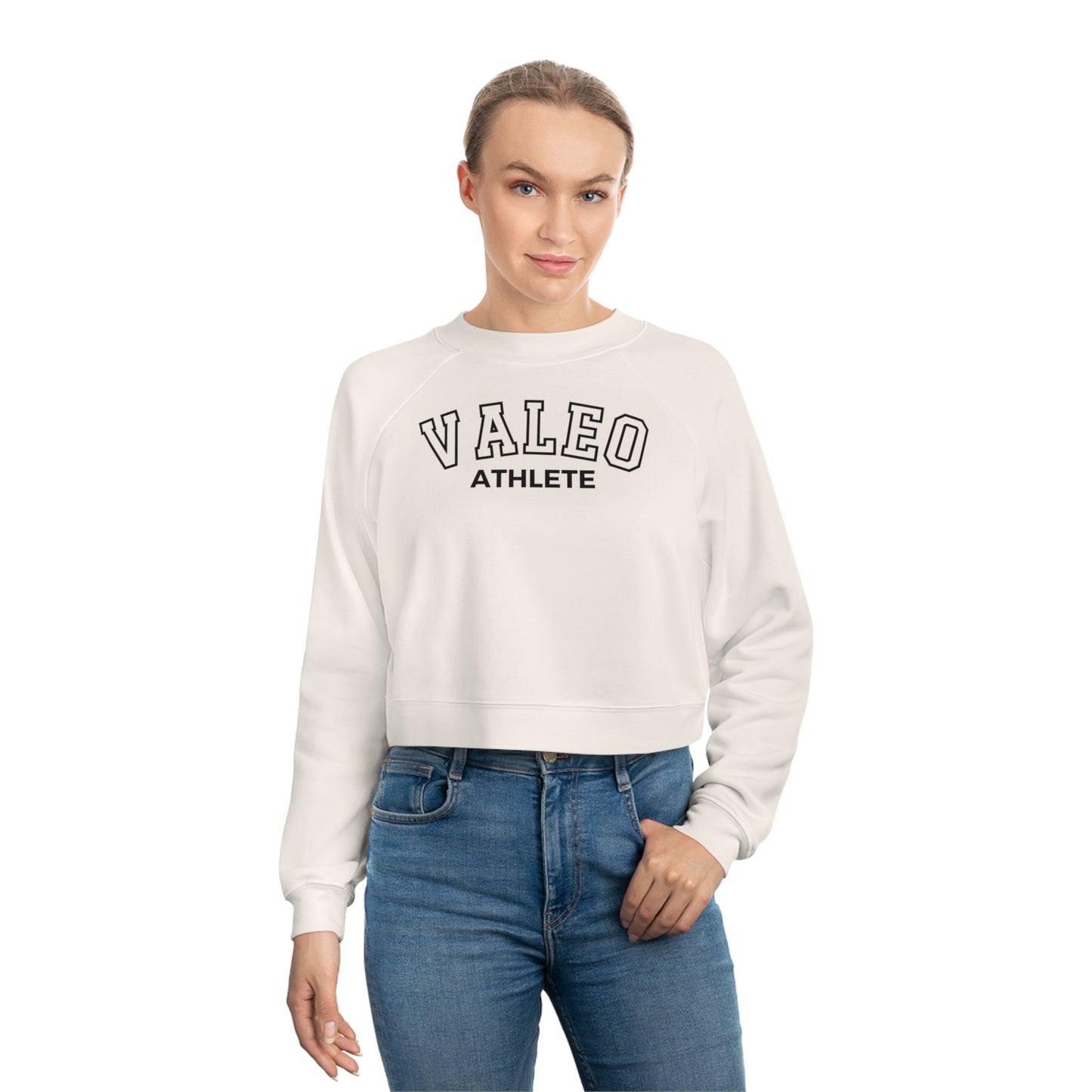 Valeo University-style Athlete: Women's Luxury Cropped Fleece Pullover