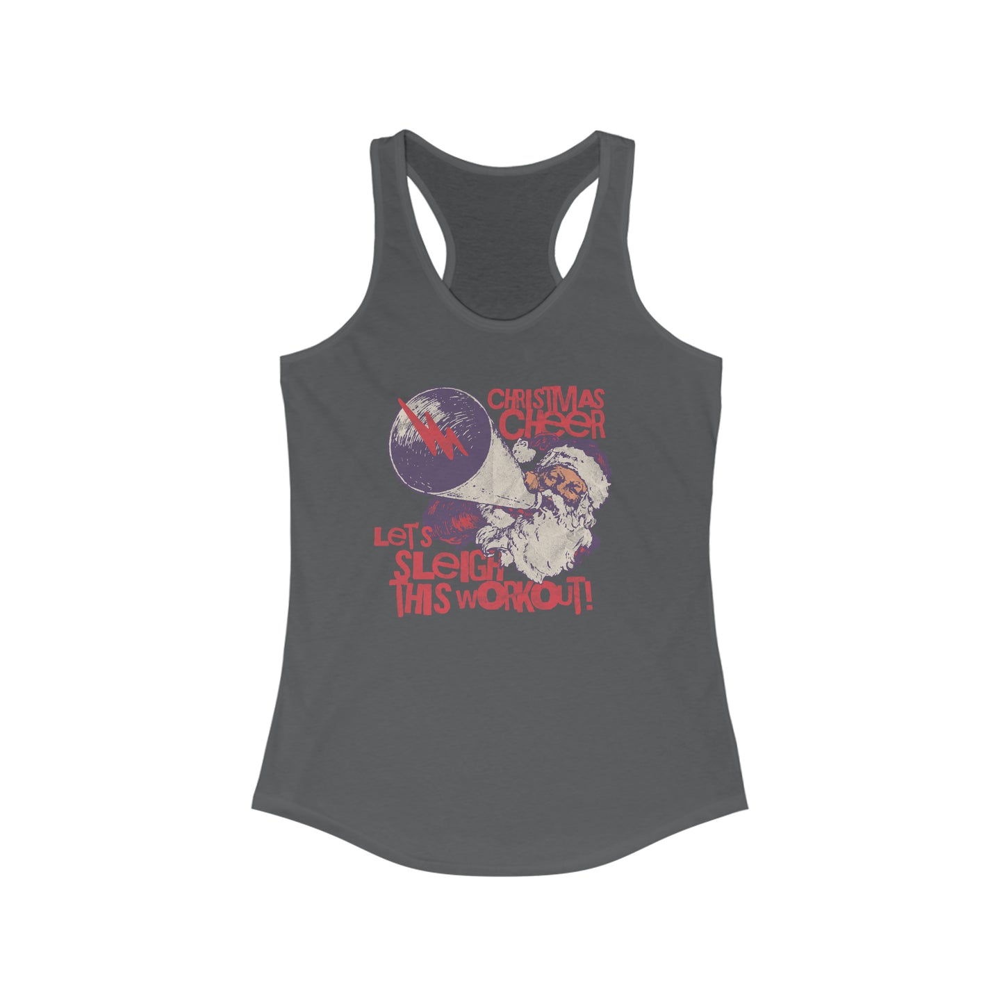 Santa Sleigh Workout Racerback Tank