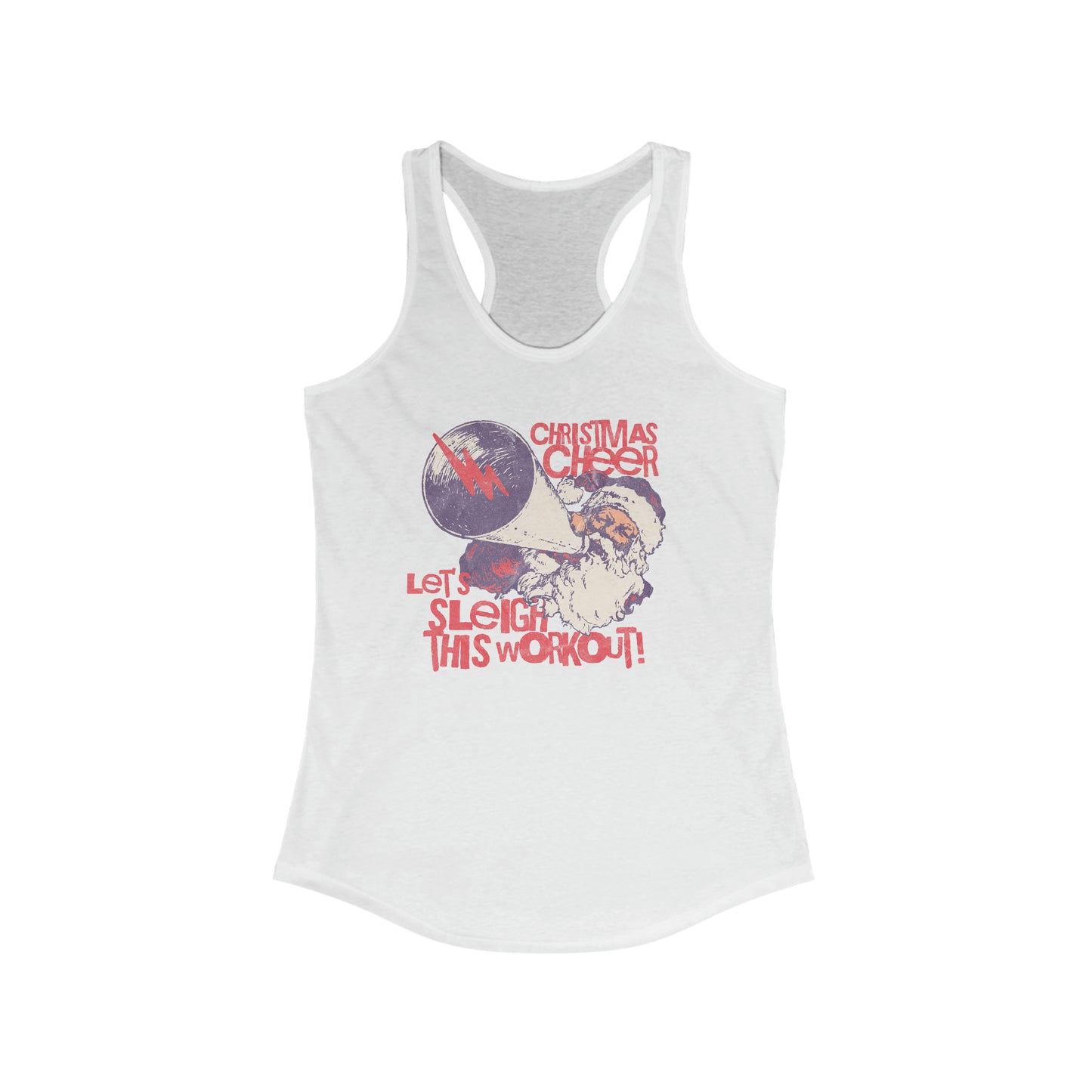 Santa Sleigh Workout Racerback Tank