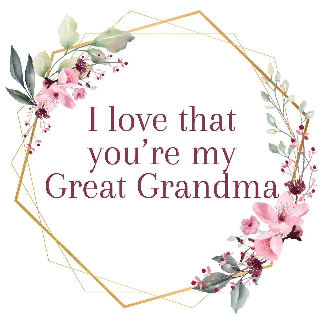 Great Grandma (Floral): Jewelry Tray Gift