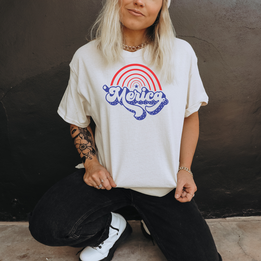 'Merica Fourth of July Oversized Tee