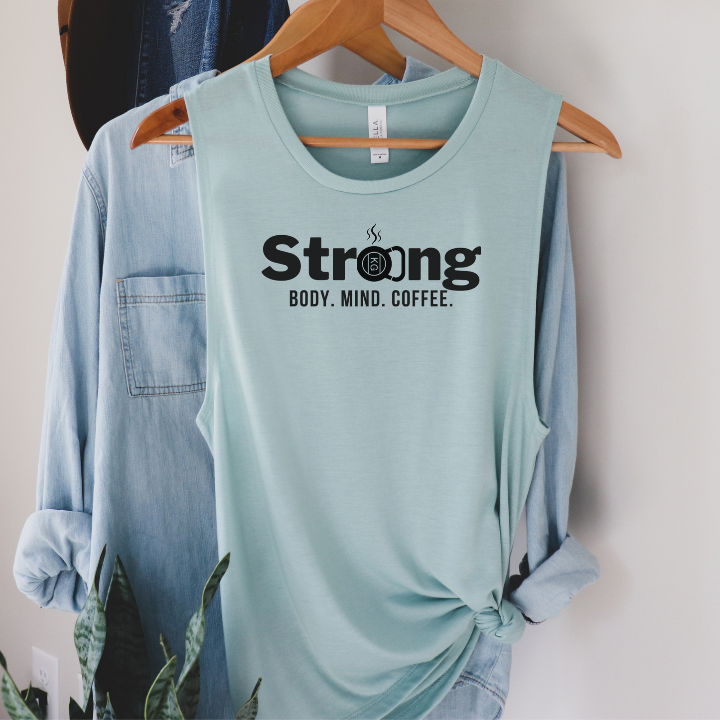 Strong: Body, Mind, Coffee Muscle Tank