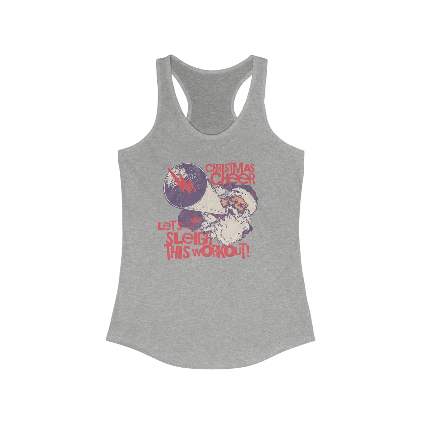 Santa Sleigh Workout Racerback Tank