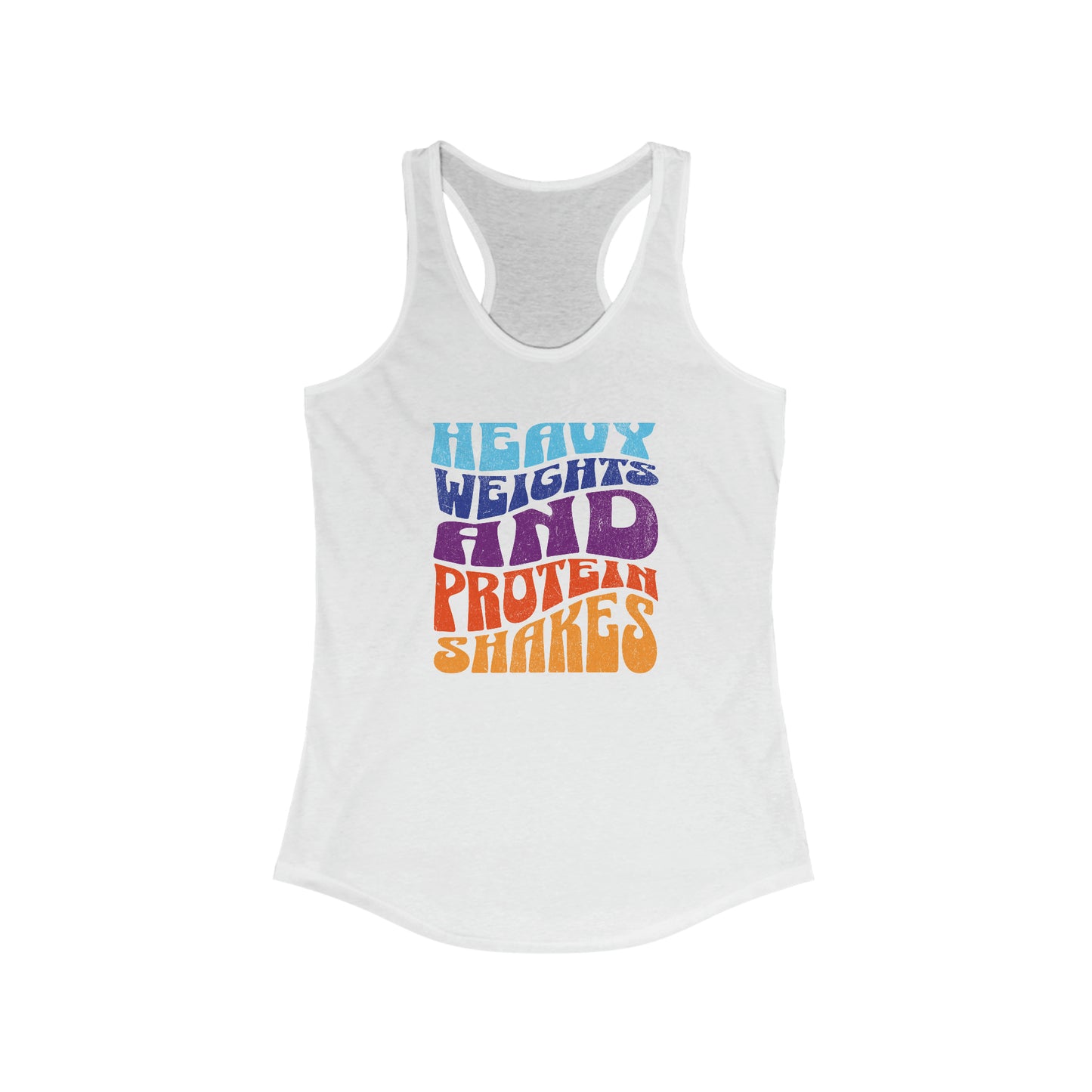 Heavy Weights Protein Shakes Racerback Tank