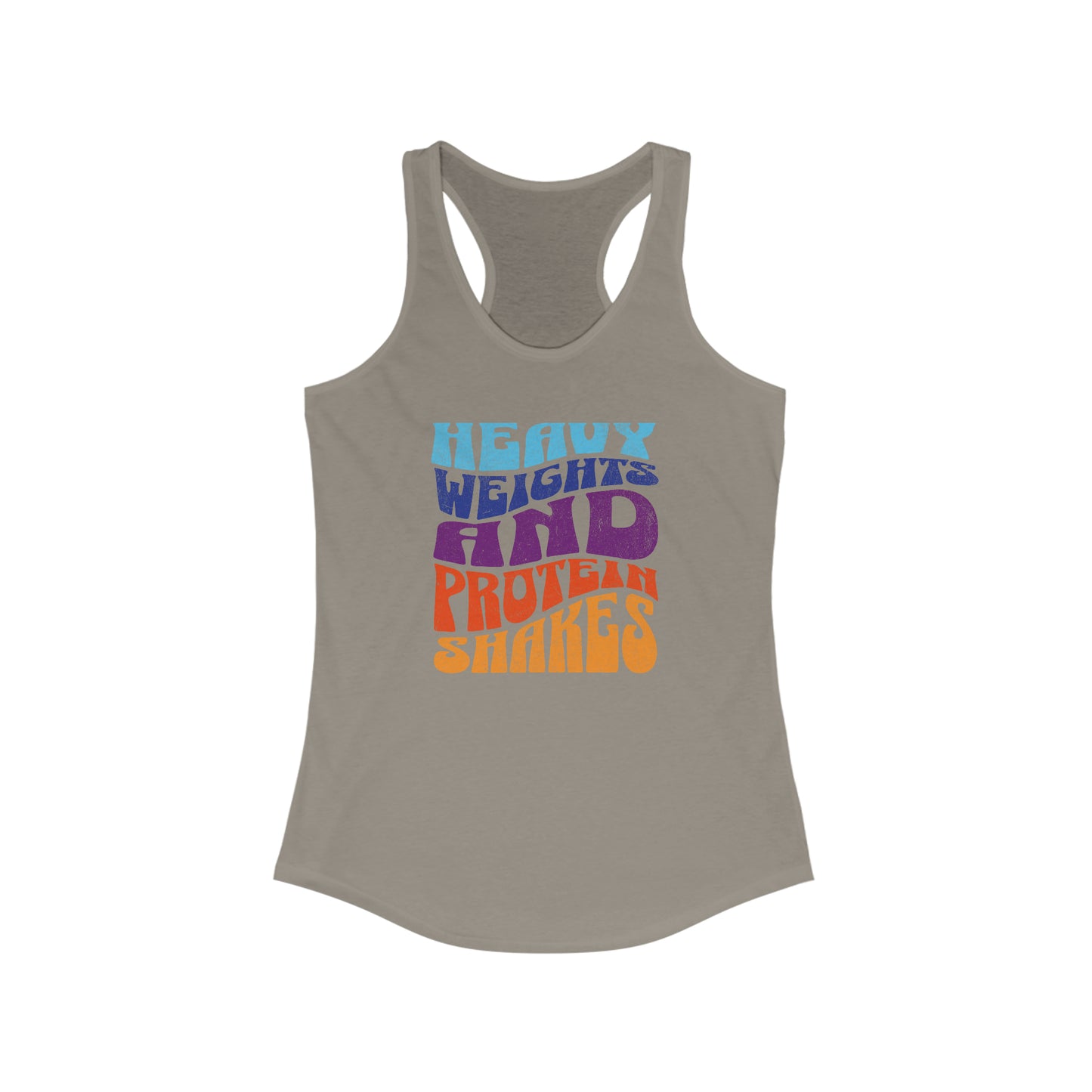 Heavy Weights Protein Shakes Racerback Tank