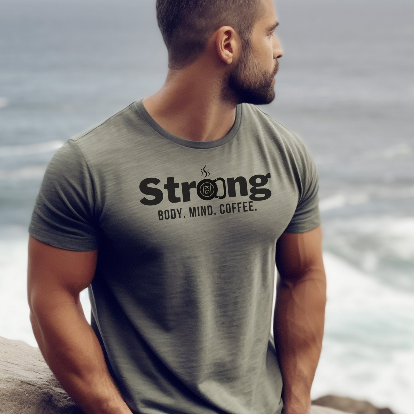 Strong: Body. Mind. Coffee Tee