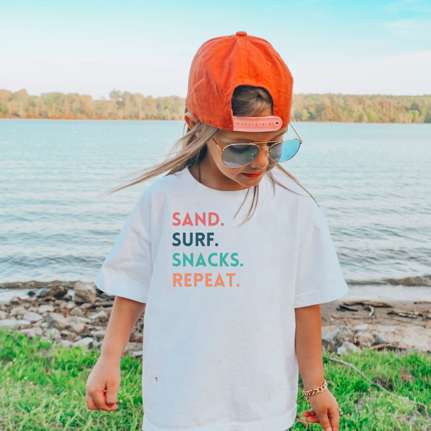 Kids Sand. Surf. Snacks. Repeat Tee