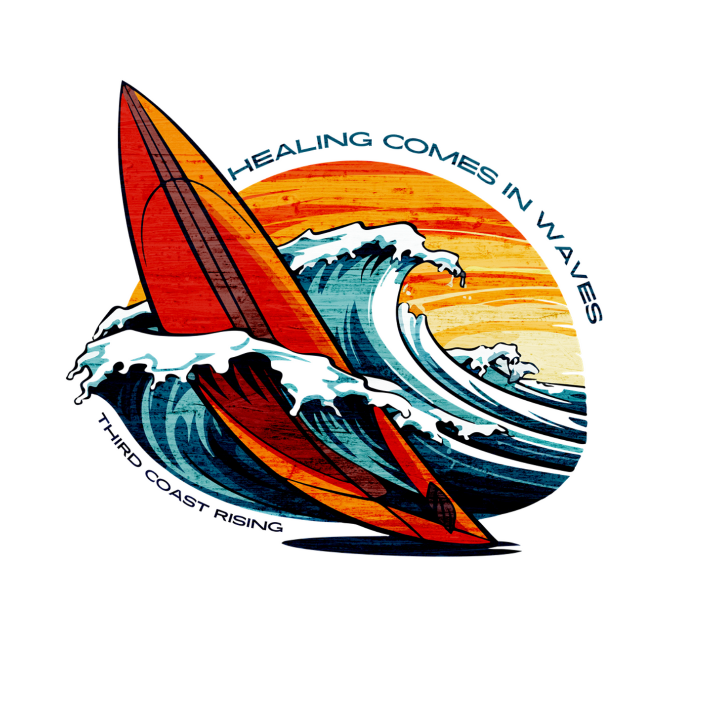 Healing Comes In Waves Crop Tee