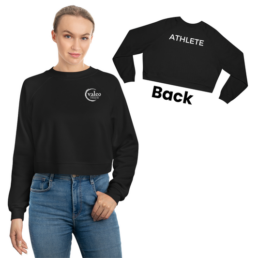 Valeo Logo Athlete: Women's Luxury Cropped Fleece Pullover