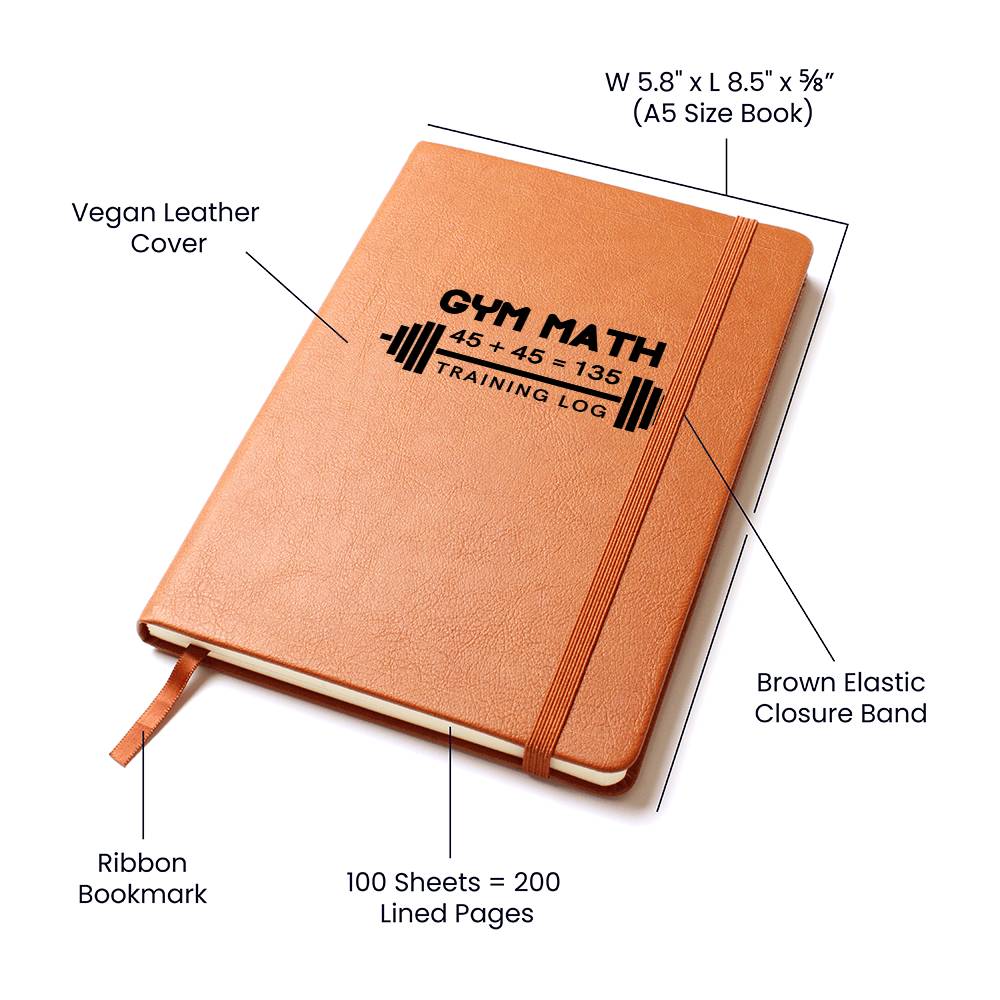 Gym Math Training Log Notebook