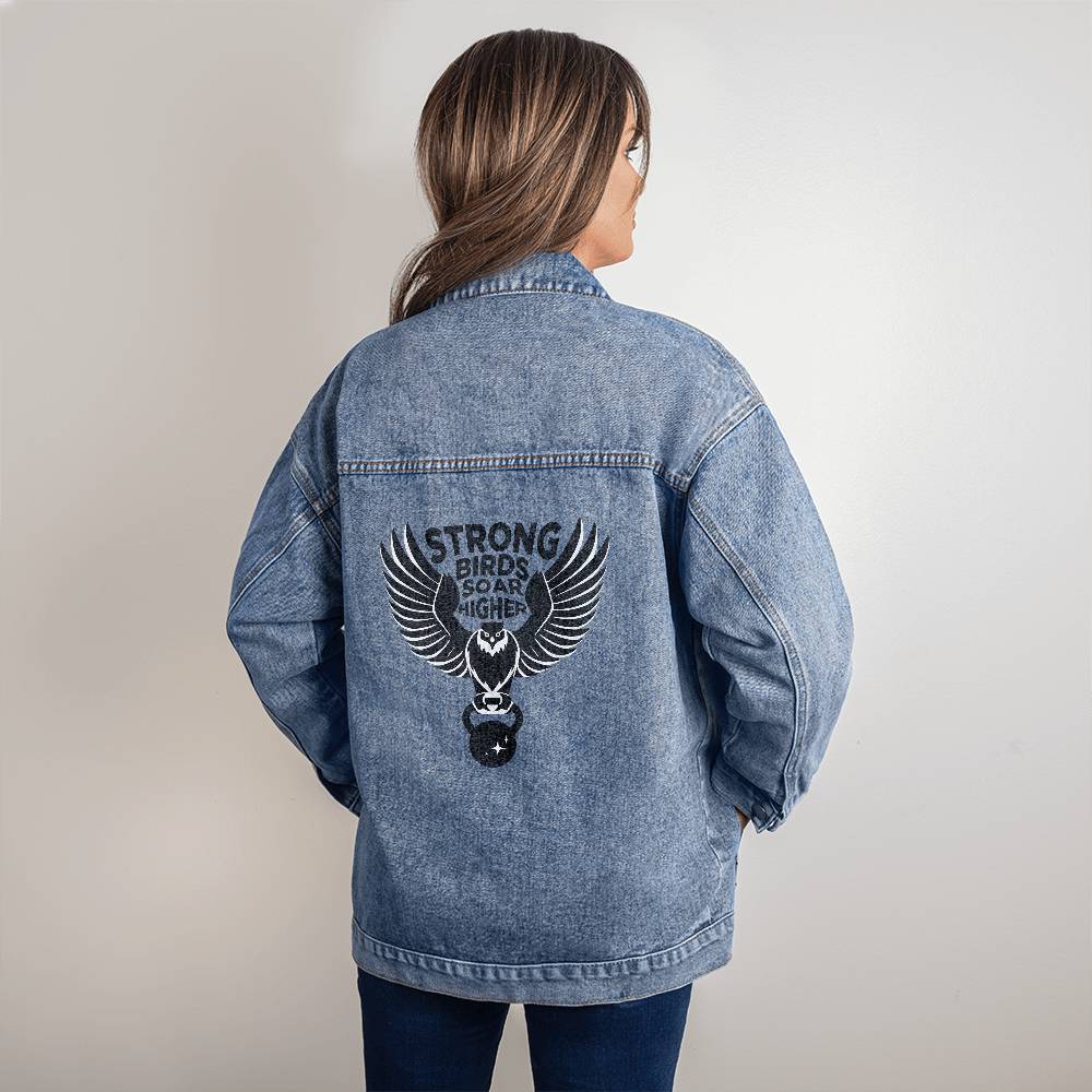 Strong Birds Soar Higher Women's Denim Jacket