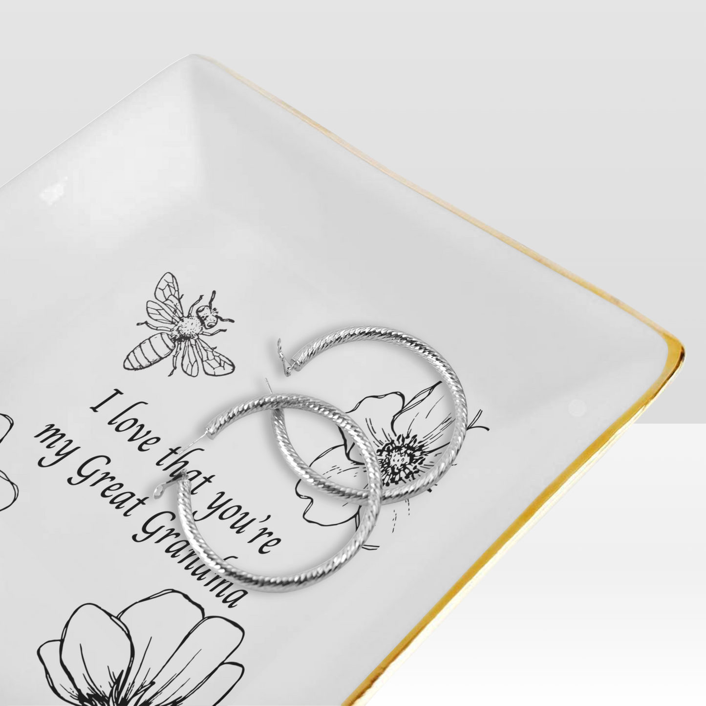 Great Grandma (Floral): Jewelry Tray Gift