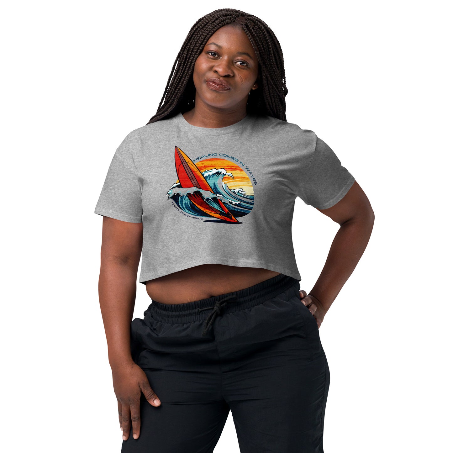 Healing Comes In Waves Crop Tee