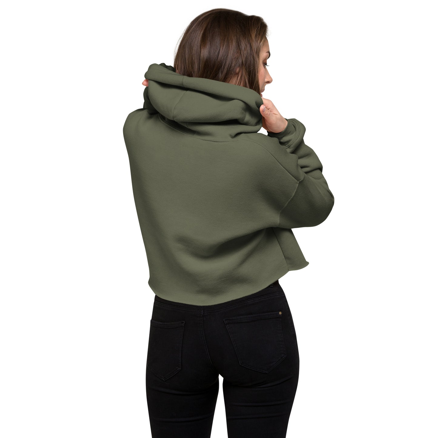 Dead-Lift Cropped Hoodie: Military Green or Storm