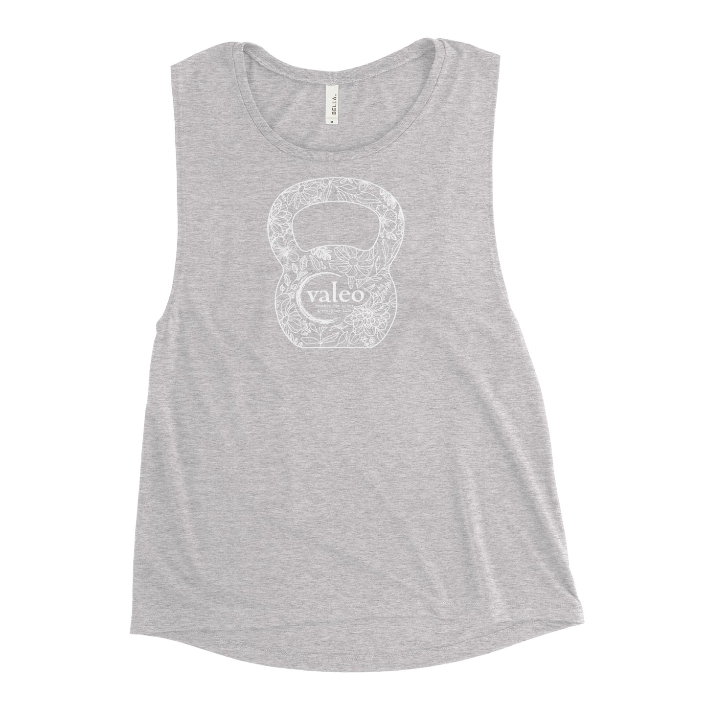 Floral Kettlebell Muscle Tank