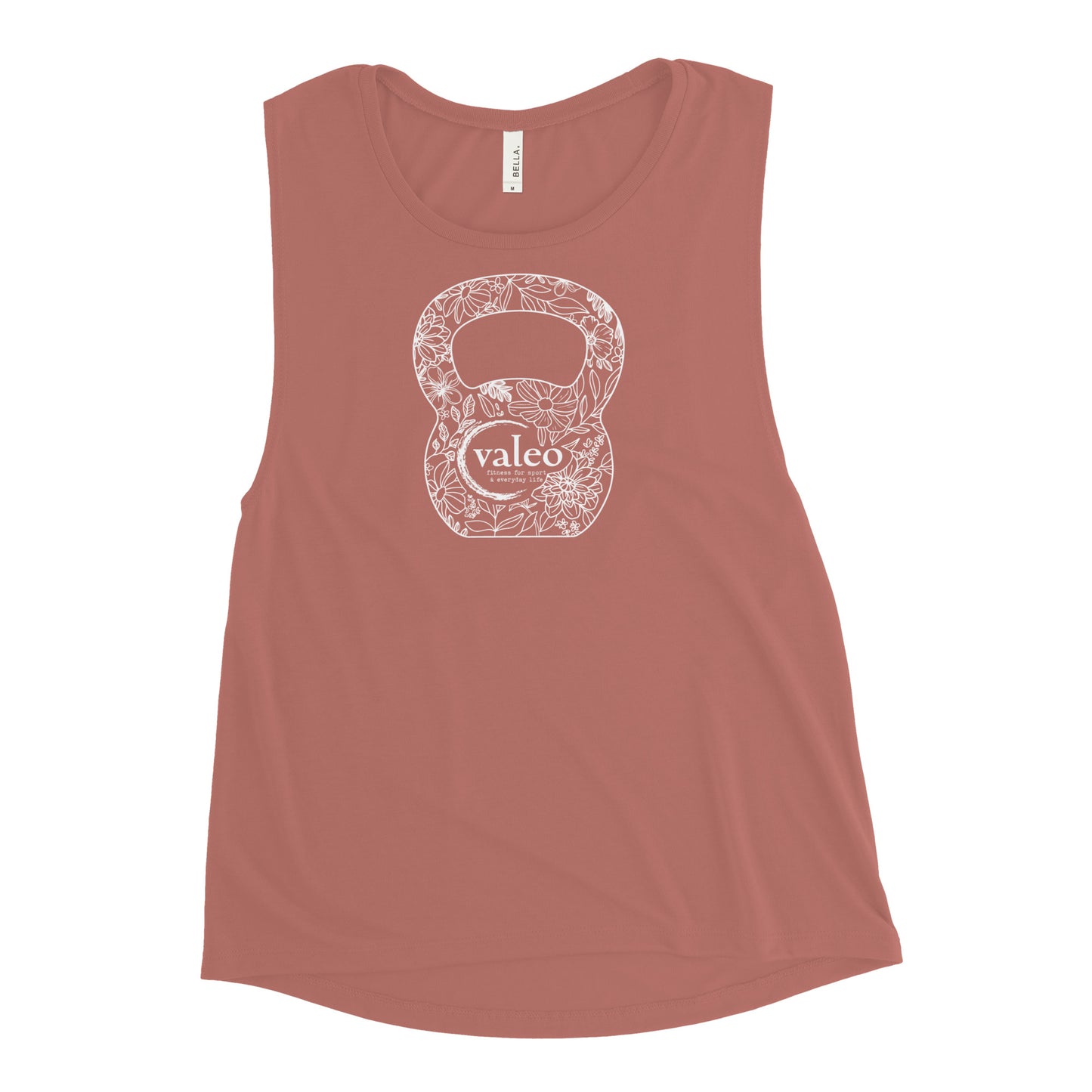 Floral Kettlebell Muscle Tank